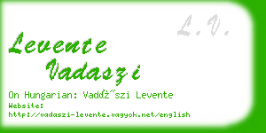 levente vadaszi business card